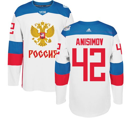 Team Russia #42 Artem Anisimov White 2016 World Cup Stitched NHL Jersey